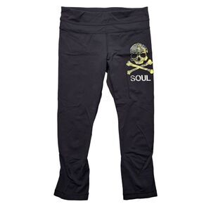 Lululemon x Soul Cycle Leggings Womens 6 Black Skull Stretch